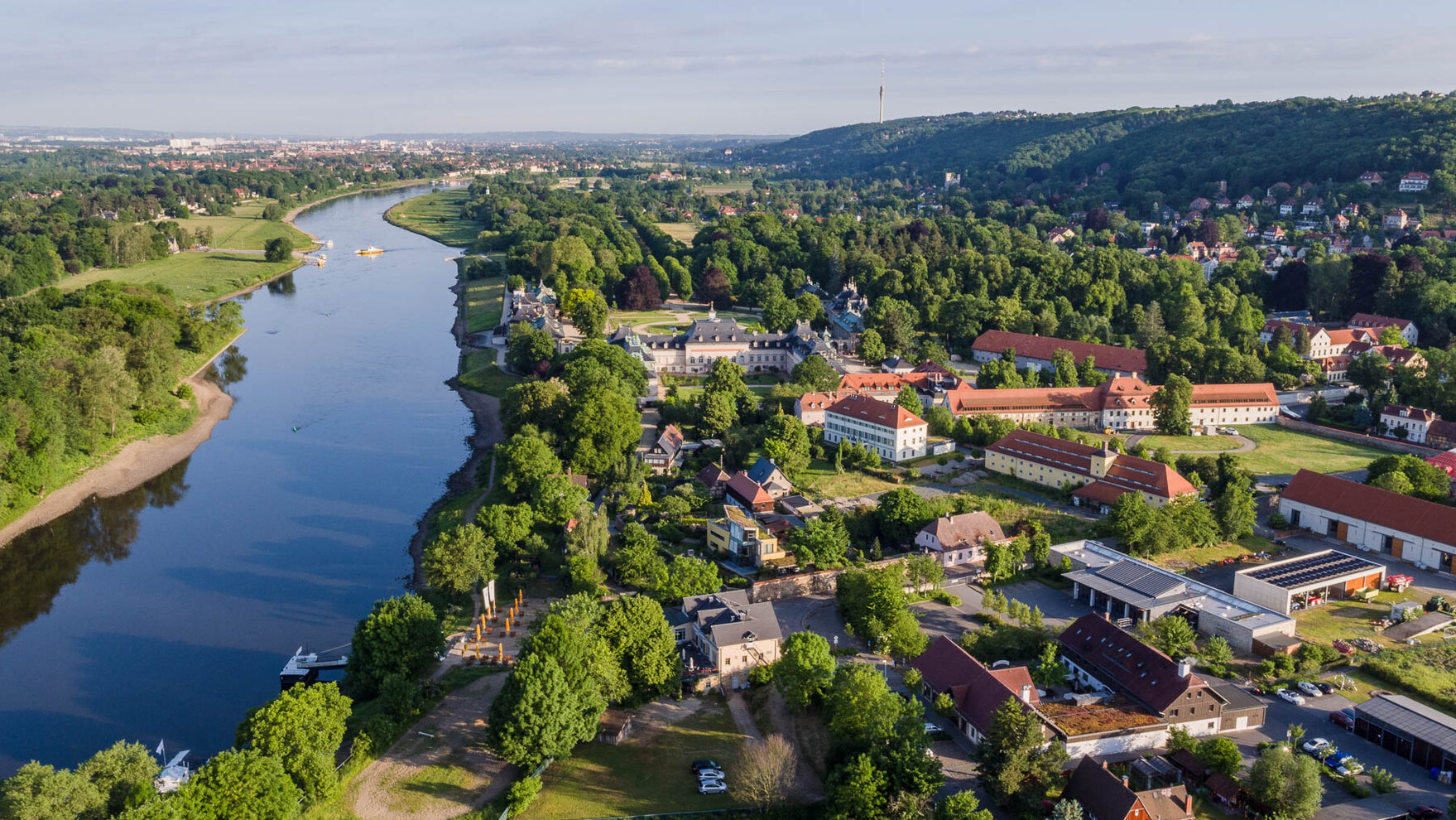 Luftbildaufnahme Dresden-Pillnitz